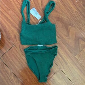 Youswim verve high waist two piece in forest NWT!